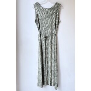 Vtg Northern Reflections Sleeveless Maxi Jumper Dress Medium Green Bohemian
